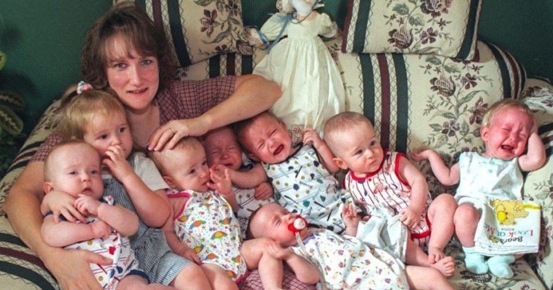  Mujer dio a luz a 7 niños al mismo tiempo: así es como lucen 25 años después.
