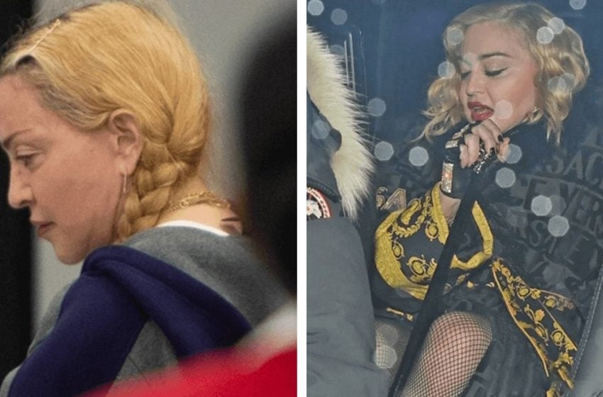  “Abuela normal. Las fotos de paparazzi de Madonna de los 65 años han descubierto  su apariencia real