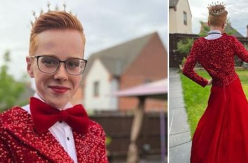  Den 16-åriga pojken chockade alla med sin svävande ballgown: Hans bilder orsakade en otrolig våg av kritik på nätet!