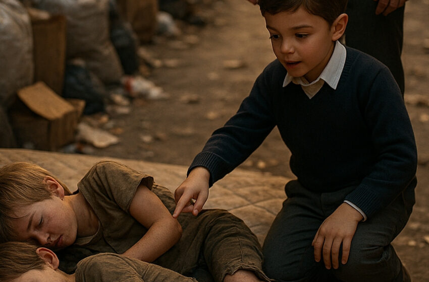  Papá, estos niños sin hogar se parecen a mí!” La historia que impactó a un multimillonario